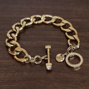 Juicy Couture Gold Toggle Swarovski Bracelet